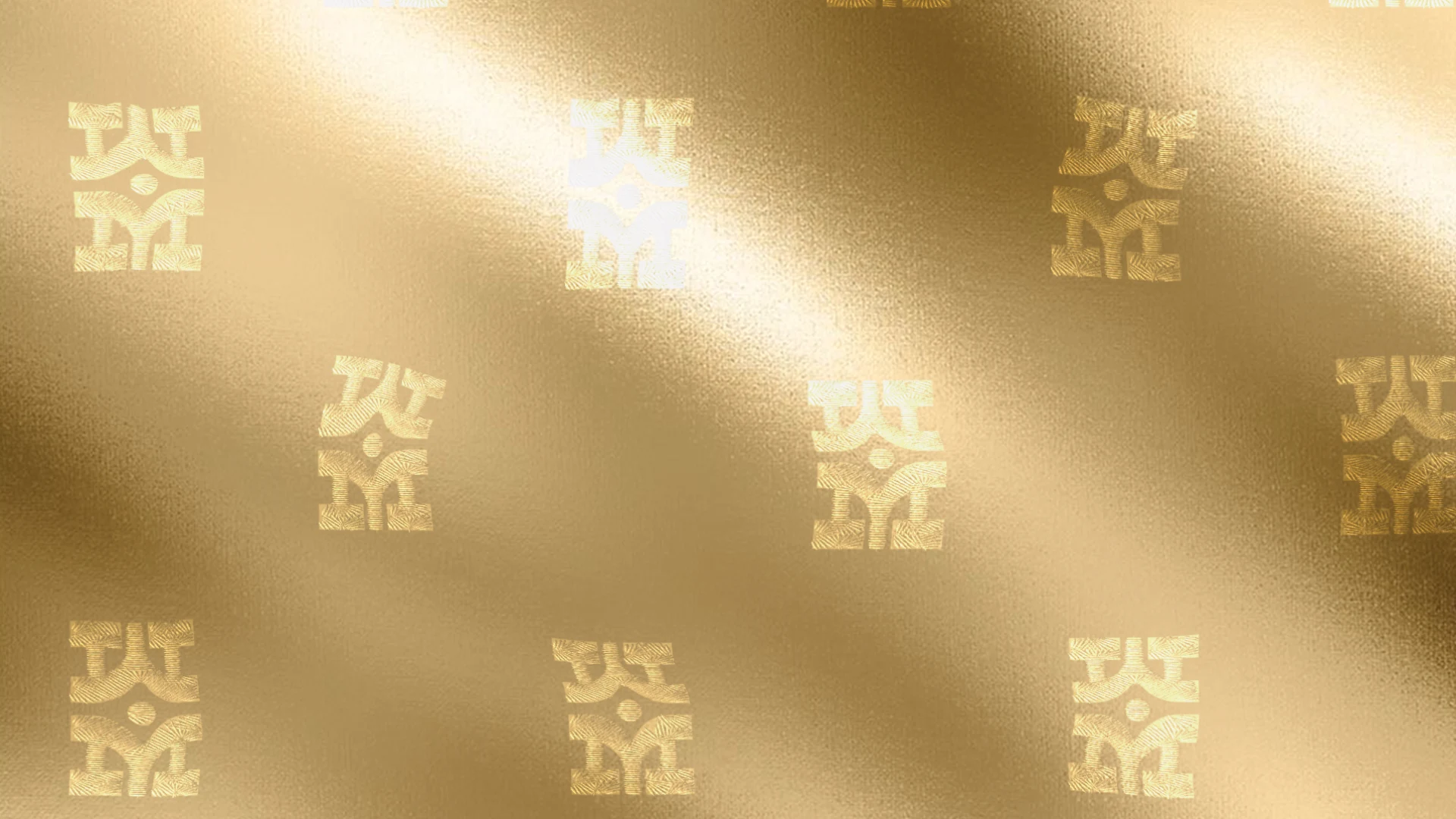 Gold monogram textile design study